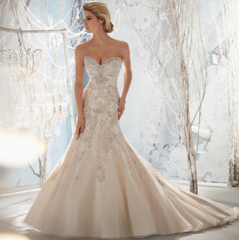 MORI LEE BRIDAL WEDDING DRESS BY MADELINE GARDNER #1953 - Size 6